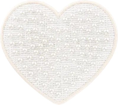 Stoney Clover Lane Jumbo Pearl Heart Patch In White