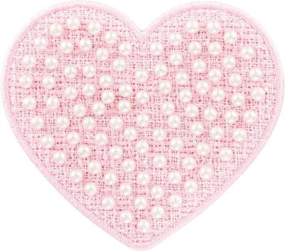 Stoney Clover Lane Jumbo Pink Pearl Heart Patch