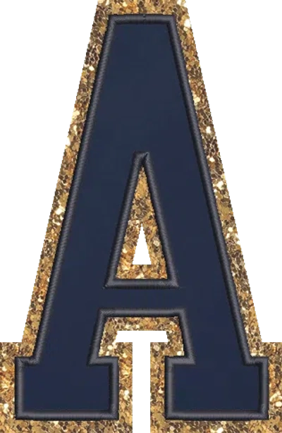 Stoney Clover Lane Jumbo Sapphire Glitter Varsity Letter Patch In Blue