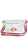 Stoney Clover Lane Kansas City Chiefs Clear Fanny Pack Red/white In Red/white