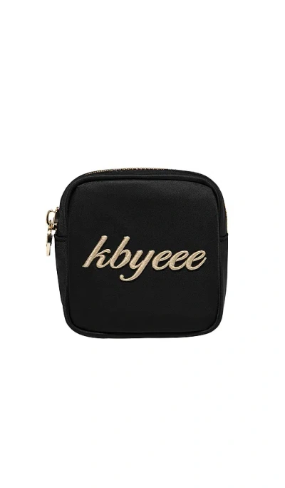 Stoney Clover Lane Kbyeee Embroidered Mini Pouch In Black