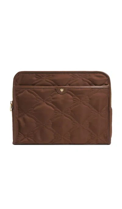 Stoney Clover Lane Laptop Case In Brown