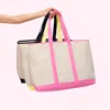 Stoney Clover Lane Large Canvas Tote In Bubblegum