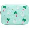 Stoney Clover Lane Large Embroidered Nylon Pouch In Pink