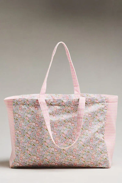 Stoney Clover Lane Large Printed Cotton Everything Tote Bag In Pink