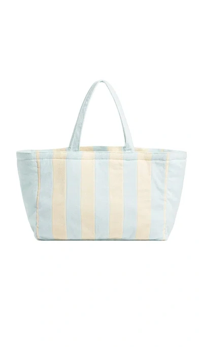 Stoney Clover Lane Large Everything Tote In Blue & White Stripe