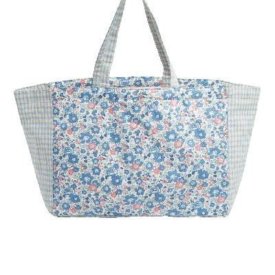 Stoney Clover Lane Large Everything Tote Made With Liberty Fabric In Blue