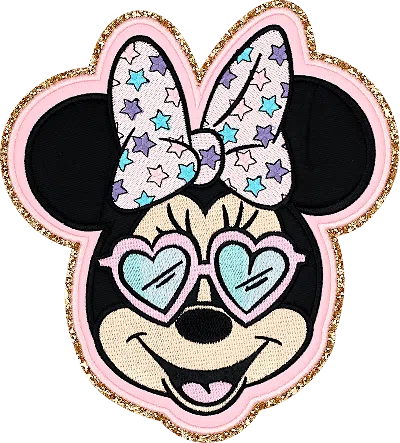 Stoney Clover Lane Large Minnie Mouse Heart Sunglasses Patch In Multi