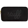 Stoney Clover Lane Large Stuff Embroidered Nylon Pouch In Black