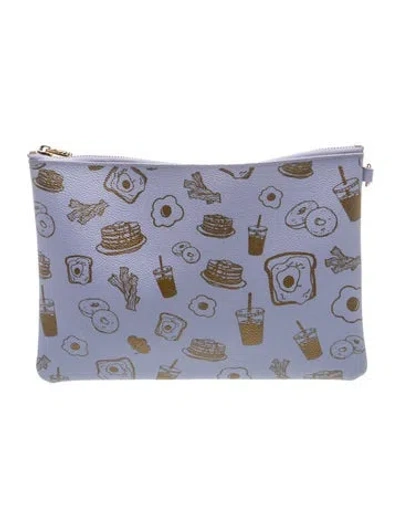 Pre-owned Stoney Clover Lane Leather Clutch In Blue