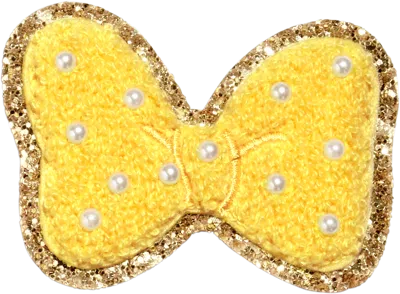 Stoney Clover Lane Lemon Disney Minnie Mouse Pearl Bow Patch In Yellow