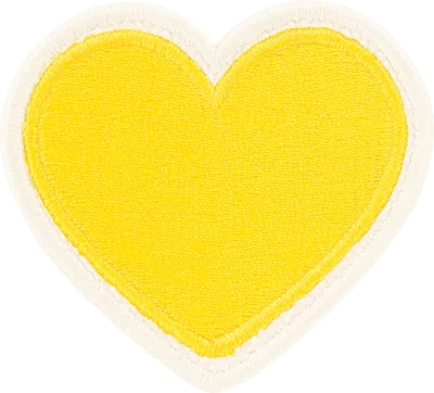 Stoney Clover Lane Lemon Rolled Embroidery Heart Patch
