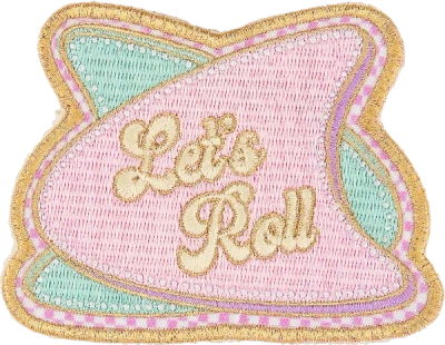 Stoney Clover Lane Let's Roll Patch In Burgundy