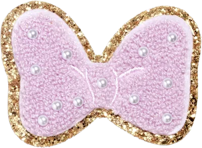 Stoney Clover Lane Lilac Disney Minnie Mouse Pearl Bow Patch In Red