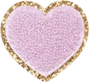 STONEY CLOVER LANE LILAC GLITTER VARSITY HEART PATCH