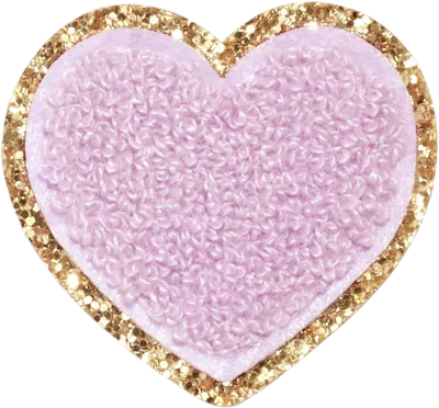 Stoney Clover Lane Lilac Glitter Varsity Heart Patch In Red