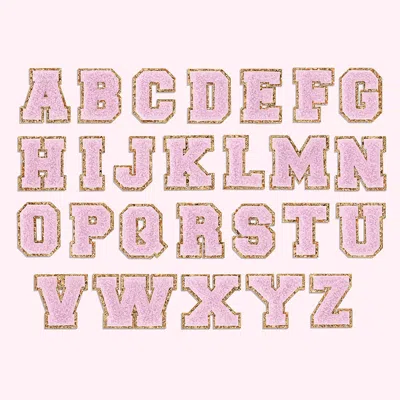 Stoney Clover Lane Lilac Mini Glitter Varsity Letter Patch In Pink