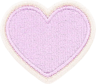 Stoney Clover Lane Lilac Rolled Embroidery Heart Patch In Purple
