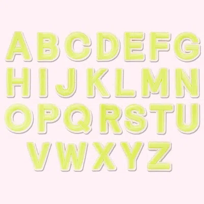 Stoney Clover Lane Lime Rolled Embroidery Letter Patch In Green