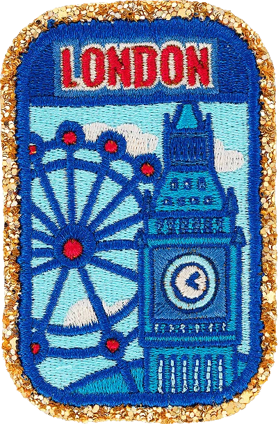 Stoney Clover Lane London Patch In Blue