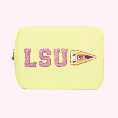Stoney Clover Lane Louisiana State University Large Pouch In Yellow