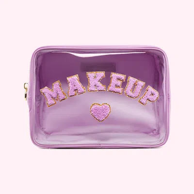 Stoney Clover Lane Makeup Clear Front Large Pouch In Purple