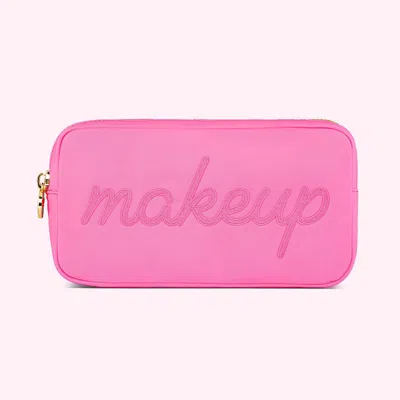 Stoney Clover Lane Makeup Embroidered Small Pouch In Pink