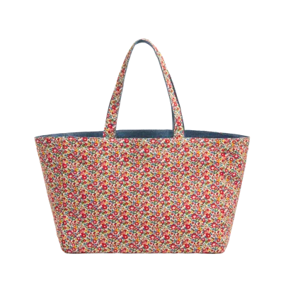 Stoney Clover Lane Medium Everything Tote Made With Liberty Fabric In Red