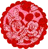 Stoney Clover Lane Mickey & Minnie Mouse Scalloped Circle Patch