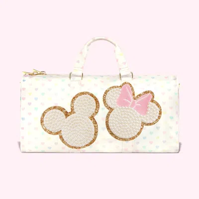 Stoney Clover Lane Mickey & Minnie Pastel Hearts Duffle Bag