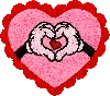 Stoney Clover Lane Mickey Mouse Heart Hands Patch