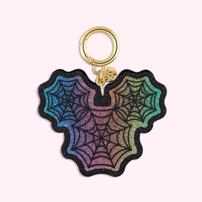 Stoney Clover Lane Mickey Mouse Spiderweb Bag Charm In Black