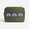 Stoney Clover Lane Mickey Mouse With Denim Crystal Rainbow Large Pouch