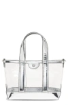 Stoney Clover Lane Mini Clear Tote In Silver