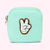 Stoney Clover Lane Mini Cotton Candy Pouch With Disney Mickey Mouse Peace Sign Glitter Patch
