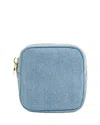 Stoney Clover Lane Mini Denim Pouch In Blue