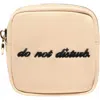 Stoney Clover Lane Mini Do Not Disturb Embroidered Pouch In Neutral