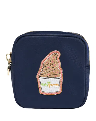 Stoney Clover Lane Mini Pouch With Forty Carrots Patch - Exclusive In Blue