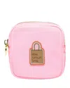 Stoney Clover Lane Mini Pouch With Little Brown Bag Patch In Flamingo