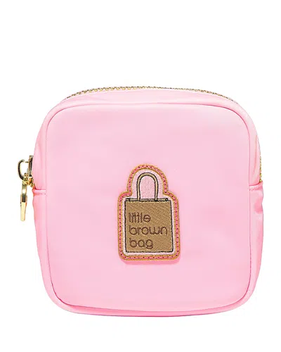 Stoney Clover Lane Mini Pouch With Little Brown Bag Patch In Flamingo