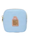 Stoney Clover Lane Mini Pouch With Little Brown Bag Patch In Periwinkle