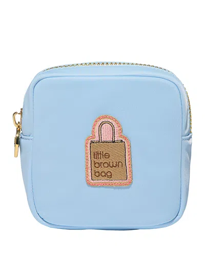 Stoney Clover Lane Mini Pouch With Little Brown Bag Patch In Periwinkle