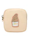 Stoney Clover Lane Mini Pouch With Little Brown Bag Patch In Sand