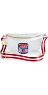 Stoney Clover Lane New England Patriots Clear Fanny Pack Red/white In Red/white