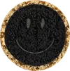 Stoney Clover Lane Noir Glitter Varsity Smiley Face Patch