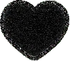 STONEY CLOVER LANE NOIR MINI GLITTER VARSITY HEART PATCH