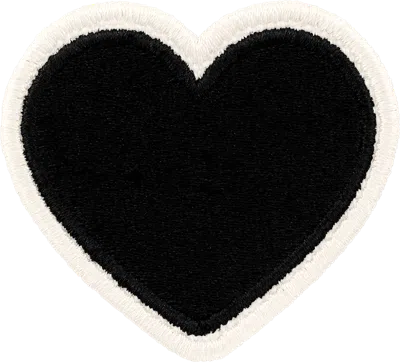 Stoney Clover Lane Kids' Noir Rolled Embroidery Heart Patch In Black