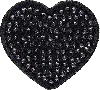 Stoney Clover Lane Noir Sparkle Heart Patch