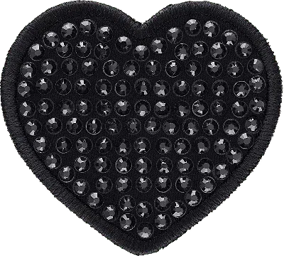 Stoney Clover Lane Noir Sparkle Heart Patch