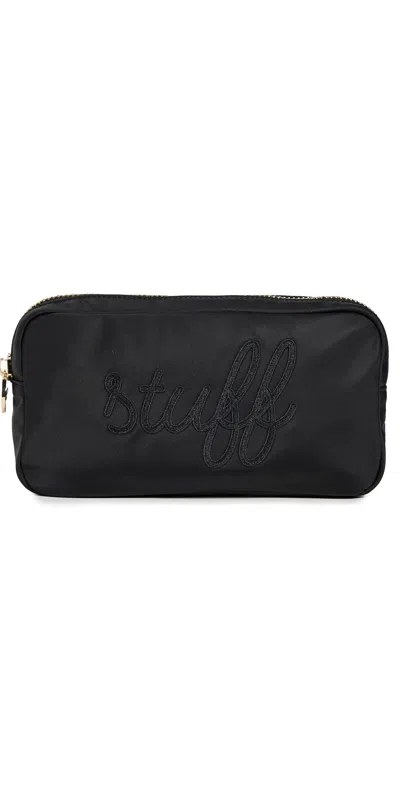 Stoney Clover Lane Noir Stuff Embroidered Small Pouch Noir In Black